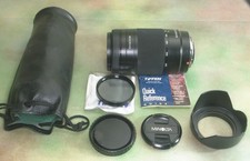 Sony Minolta a-mount AF 75-300mm f4.5/5.6 - small light - w/ CPL, case, hood