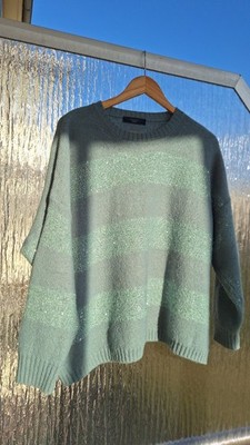 Weekend Max Mara Damen Pullover Grün Mit Pailletten Sehr Gut XL