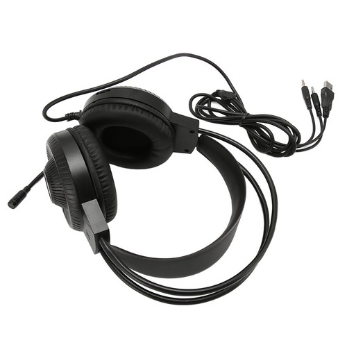 RGB Wired Gaming Headset With Mic 3.5mm Plug Deep Bass Surround Gaming Headph FY - Afbeelding 23 van 24