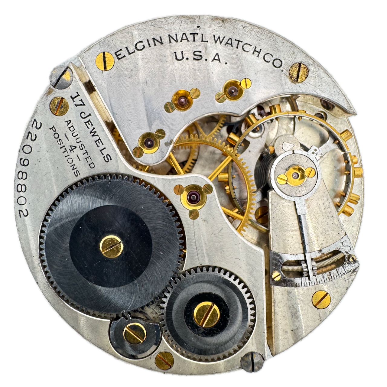 Antique 16s 1920 Elgin 13 17 Jewel Mechanical Pocket Watch Movement 466 USA