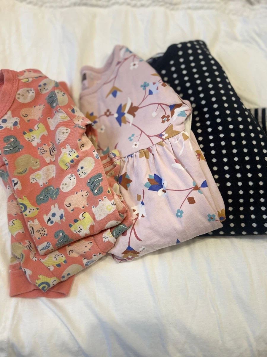 Tunique Kimono Tea Collection Fille 4 Ans - Violet Floral, Coton, Très Bon état