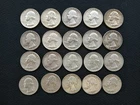 Lot of 20 Circulated 90% Silver Washington Quarters ~ $5 FV US Coins ~ 1/2 Roll