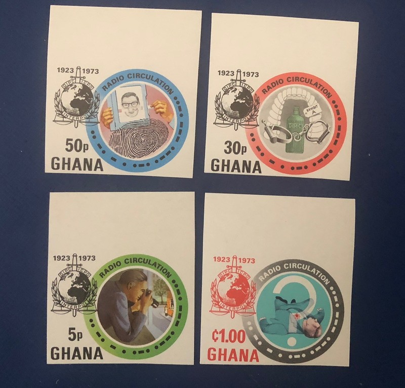 Ghana Scott 495-98 Overprint Imperf Set MNH