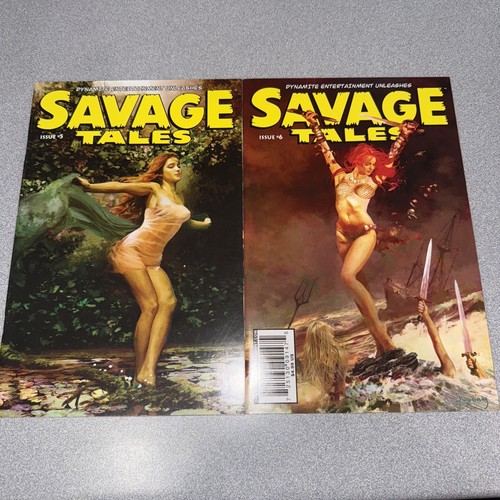 Savage Tales #1-10 NM Suydam Komplettsatz Dynamite 2007 Red Sonja Rarität - Bild 3 von 5