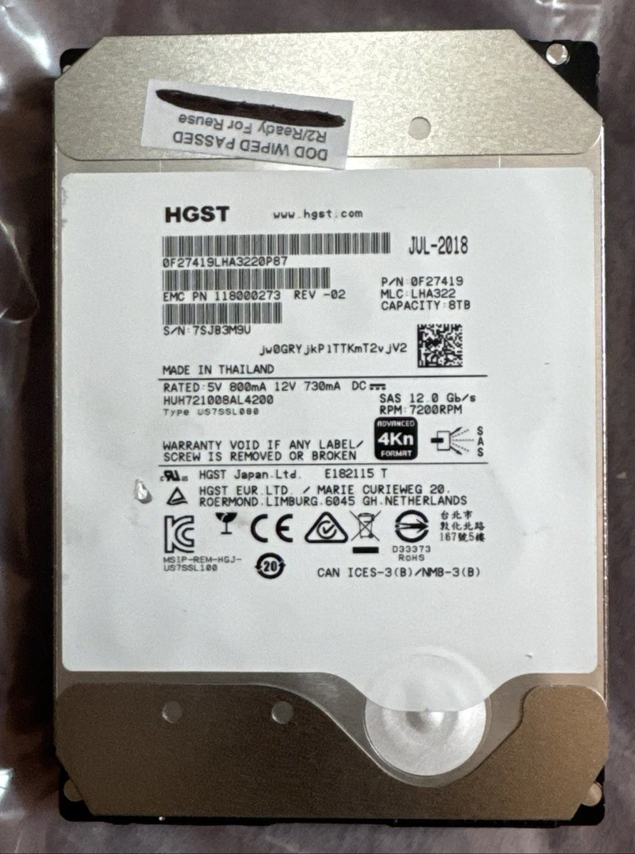 HGST 8TB Computer Internal Hard Disk Drives for sale | eBay