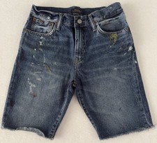 Polo Ralph Lauren Sz 16 Sullivan Slim Paint Splattered Jean Boys Shorts Youth GC