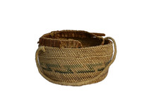 Makah Basket with Handle ca. 1920   3.5" H x 5.5" D + Handle