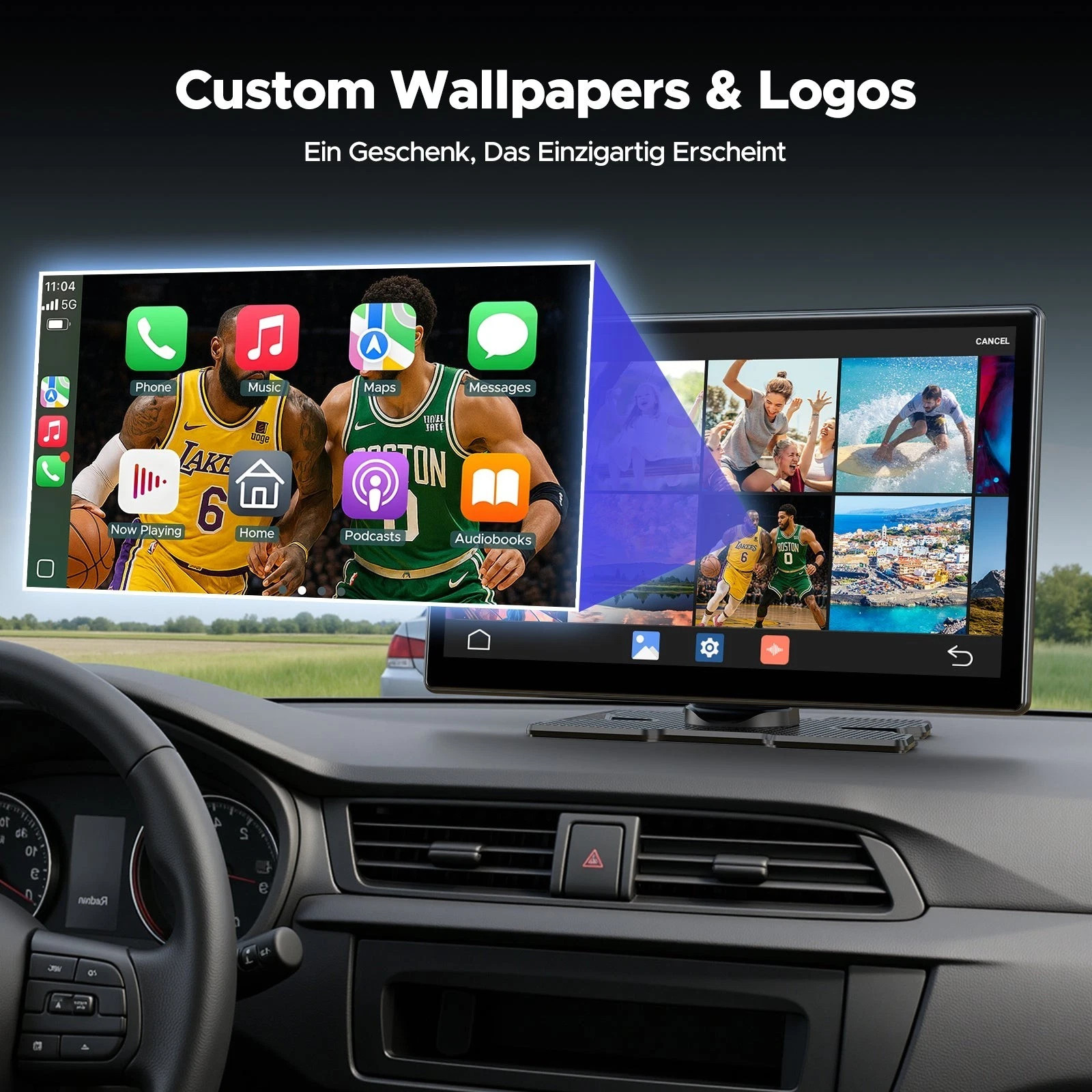 Autoradio Portatile 9" Wireless con CarPlay e Android Auto foto 5