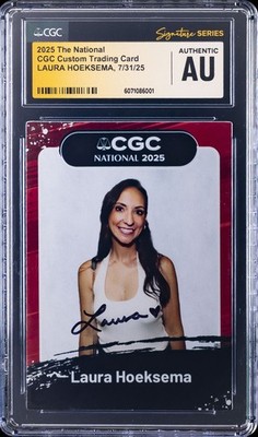 2025 THE NAT CGC CUSTOM TRADING CARD LAURA HOEKSEMA, 7/31/25 CGC