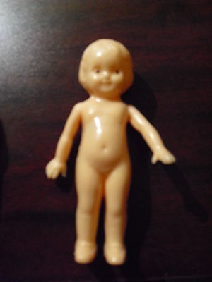 Vintage Hard Plastic IRWIN Little Boy Doll 4 1/2'' Tall