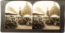Keystone Stereoview Frauenkirche Square, Nuremburg, Germany from T600 Set #T359