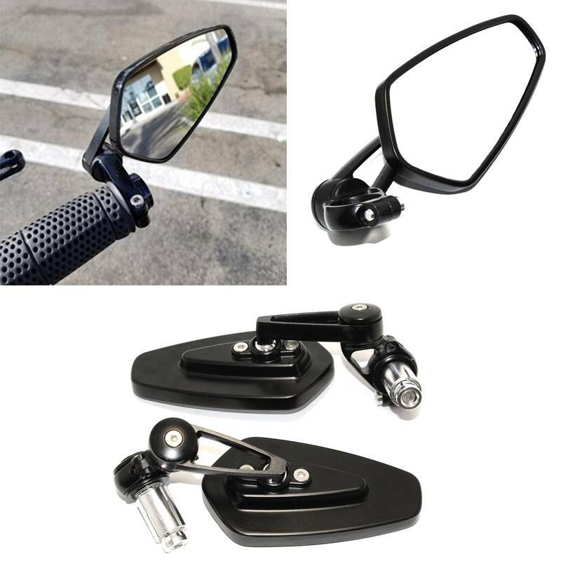 Imitate CRG Arrow Black Motorcycle Handlebars End Rearview Mirror 7/8" Universal