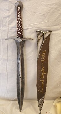 WETA LOTR LORD OF THE RINGS BILDO BAGGINS 1:1 STING SWORD RICHARD TAYLOR SIGNED