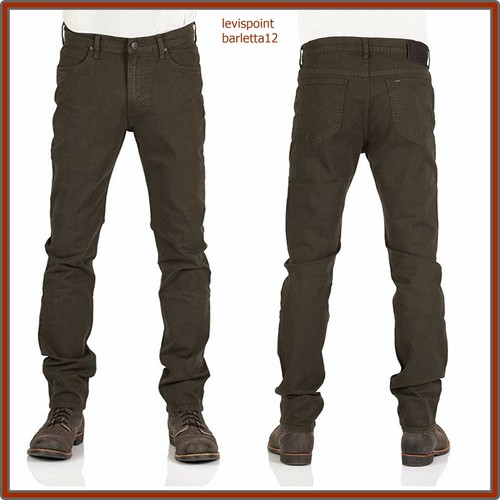 pantaloni jeans Lee da uomo rider slim verdi in cotone elasticizzati 46 48  54 56 | eBay