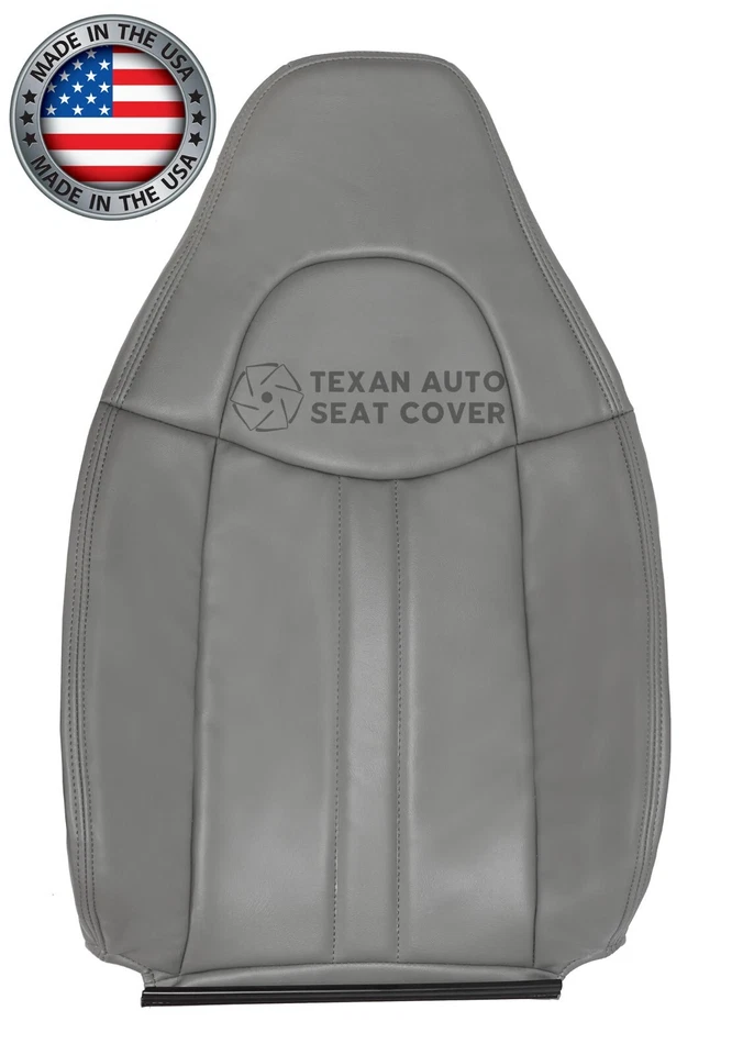 Fits 1997-2002 GMC Savana Van Front Seat Cover Leatherette Medium Dark Pewter - Image 2 of 4