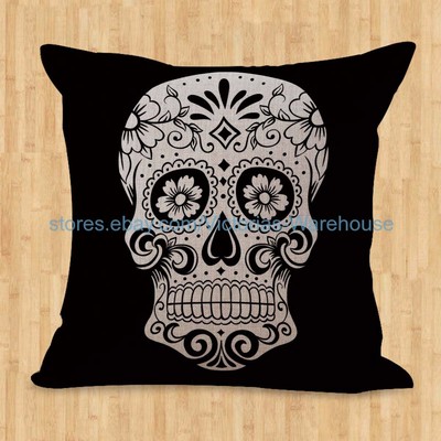 sugar skull pillow case