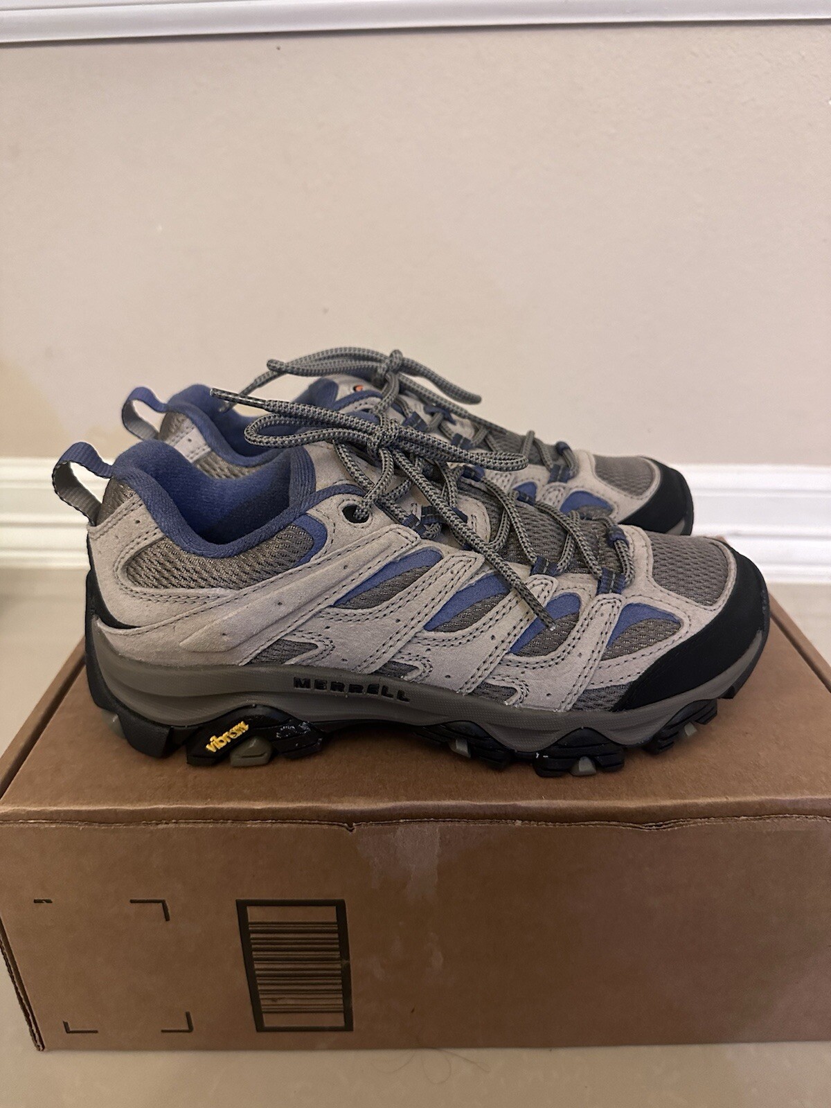 Merrell Moab 3 scarpe da trekking donna taglia 7 5 bianco sporco grigio blu