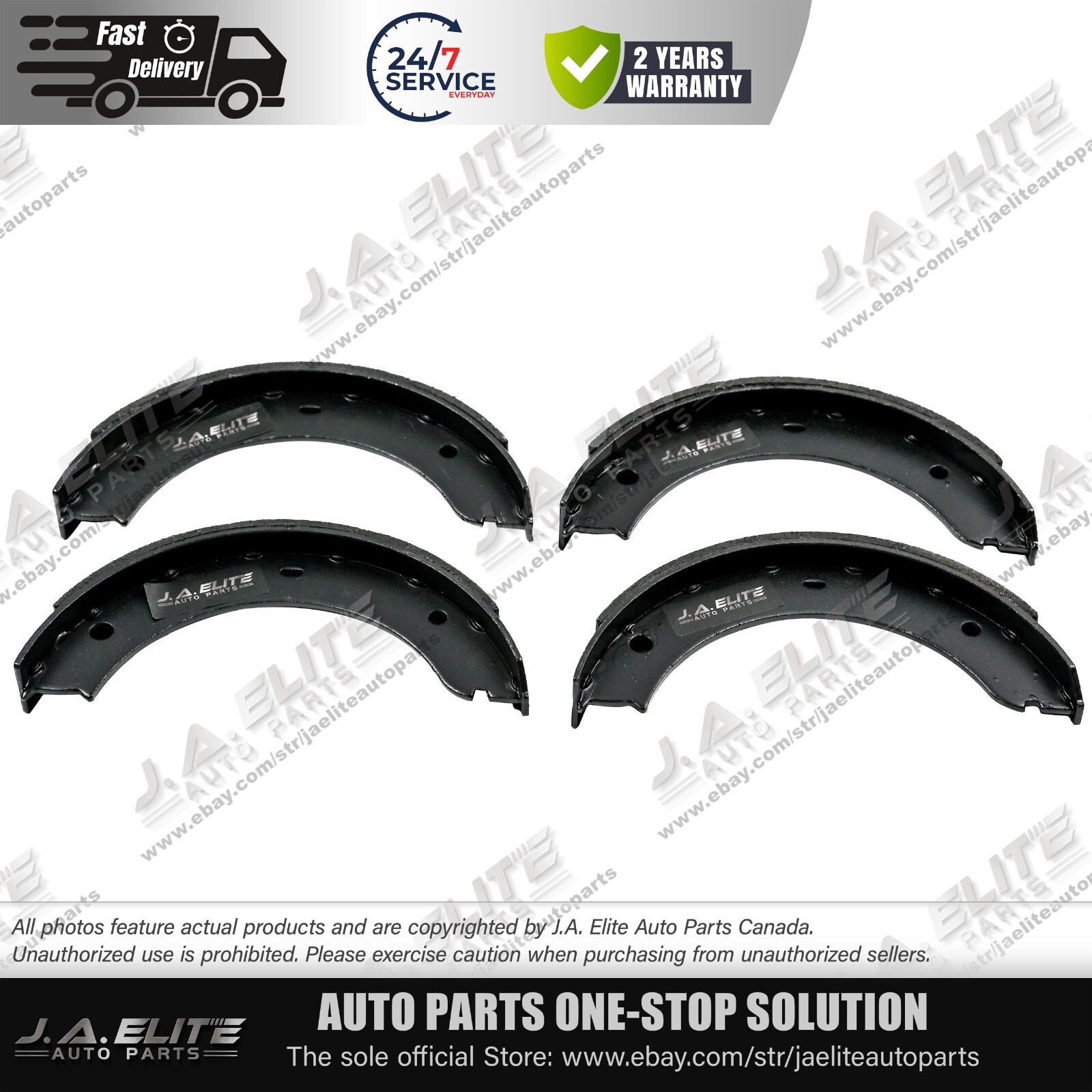 4 Pcs Hand Brake Shoes for Maserati Quattroporte GranTurismo GranCabrio 248418