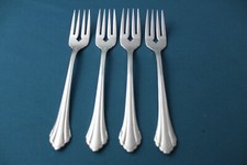 4 Salad Forks Oneida Community CLARETTE Silverplate 6 3/4"