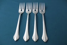 4 Salad Forks Oneida Community CLARETTE Silverplate 6 3/4"