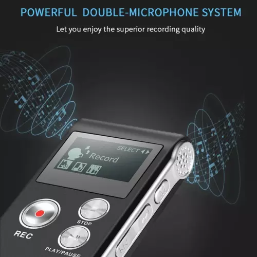 Digital Voice Recorder Dictaphone Audio Sound Recorder Mini Small Spy Lecture - Picture 4 of 13