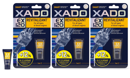 Gel revitalisant XADO EX120 pour RESTAURATION DIESEL avec réparation 3 tubes 9 ml  - Photo 1 sur 3