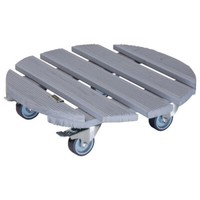 Wagner Pflanzenroller Blumenroller Creo Rund 38 X 10,5 Cm Grau