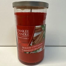 Yankee Candle ~ Holiday Cinnamon ~ 12oz Pillar Jar Christmas Home Classics