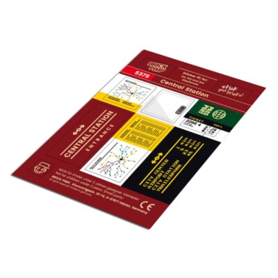 Central Station, Timetable & Tickets   STICKER fit for building blocks tiles /5