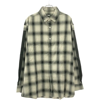 SEQUEL 24SS OMBRE CHECK BIG SIZE SHIRT GREY XL Used MESC-0 | eBay