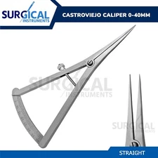 Long Castroviejo Caliper 4.5" Straight Dental Instrument 0 to 40 MM German Grade