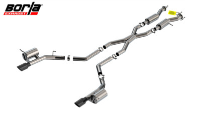 Borla S-Type 3'' Cat-Back Exhaust w/ Blk Tips For 21-25 Dodge Durango SRT Hellcat