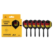 CUESOUL Integrated Dart Shaft and Flights 6 Pcs Standard Shape-German Flag 28mm