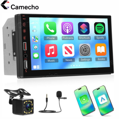 2 DIN 7'' Wireless Apple Carplay Autoradio Android Auto USB Bluetooth AUX Kamera