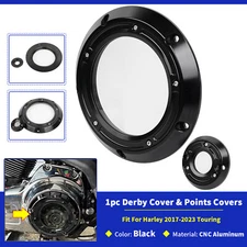Clear CNC Derby Timing Points Cover For Harley Touring Electra Road Street Glide