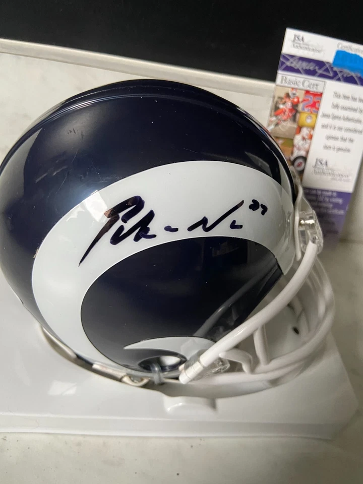 PUKA NACUA SIGNED LA LOS ANGELES RAMS NFL MINI HELMET BYU COUGARS JSA ! - Image 2 of 3