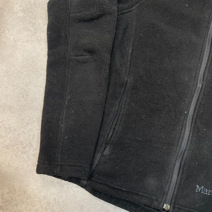Marmot Fleece Jacket Womens Small Y2K Full Zip Hiking Sports Coat, Black image 5