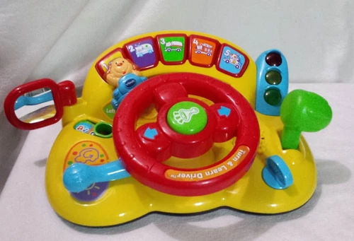 VTech Turn and Learn Driver for Children - Lights Sound Works! Learn 60+ Songs
