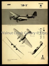 WWII Aircraft Identification Poster, Tupolev SB-3, Art Print on 11x14" 09172