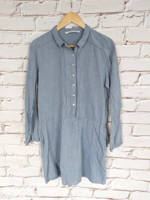 Custommade Damen Kleid Robe Dress Vestido Gr. 40 Langarm Baumwolle Seide Casual 
