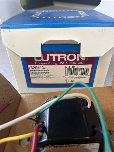 LUTRON NTF-10-IV NUOVO IN SCATOLA DIMMER FLUORESCENTE 120V 16A *NUOVO - Foto 5 di 5