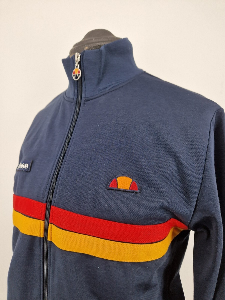 Ellesse Avidor Tracksuit Top M Vintage Casual Navy Red Yellow | eBay