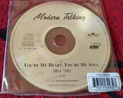 MODERN TALKING *You're My Heart, You're My Soul (Mix '98)* SPAIN PROMO CD SINGLE
