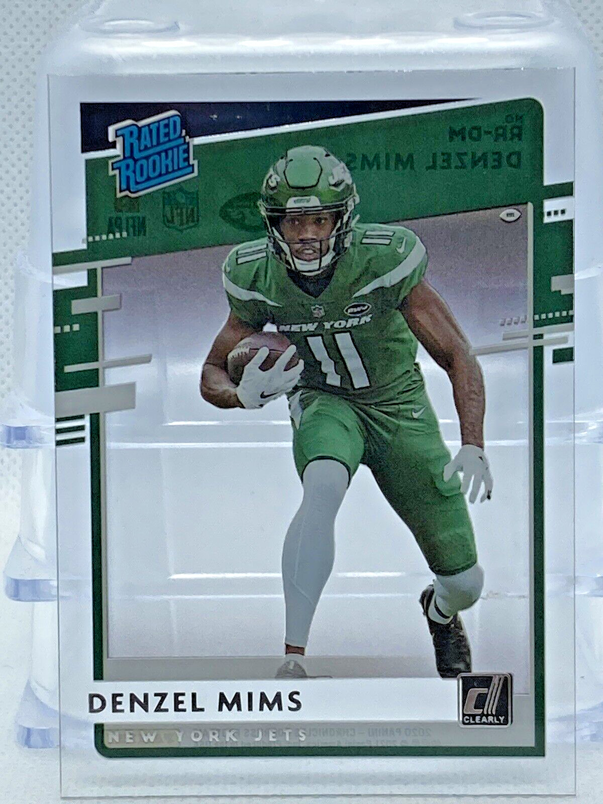 2020 Panini Chronicles Clearly Donruss Rated Rookie RC #RR-DM Denzel Mims Jets