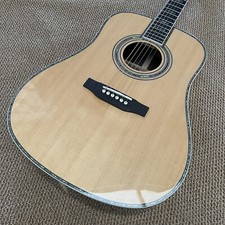 All Solid Wood 41 Inch D Type Spruce Rosewood Acoustic Guitar Abalone Ebony