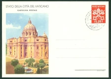 Vatican City 1949 25L FDC Postcard, Short First Line, Aspe Picture
