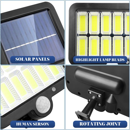 2PCS LED Solar Street Light Motion Sensor Outdoor Garden Commercial Wall Lamp US - Picture 9 of 17