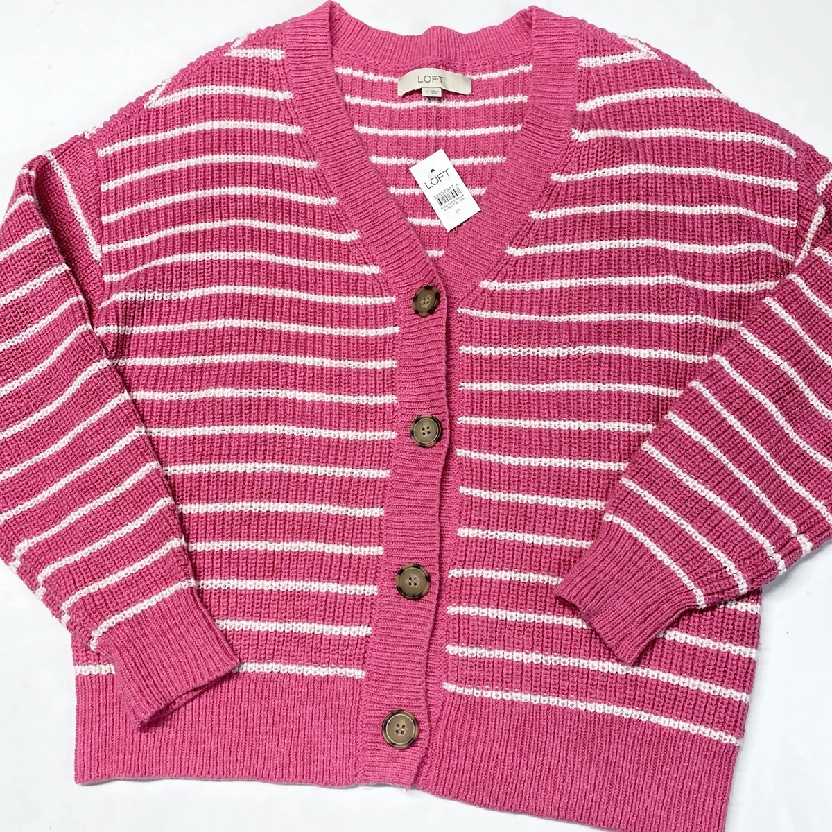 Pink button up cardigan sale