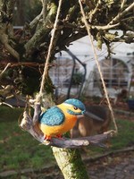 Eisvogel Deko Figur Vogel 17Cm Vogel Lebensecht Auf Ast HäNgen Gartenfigur