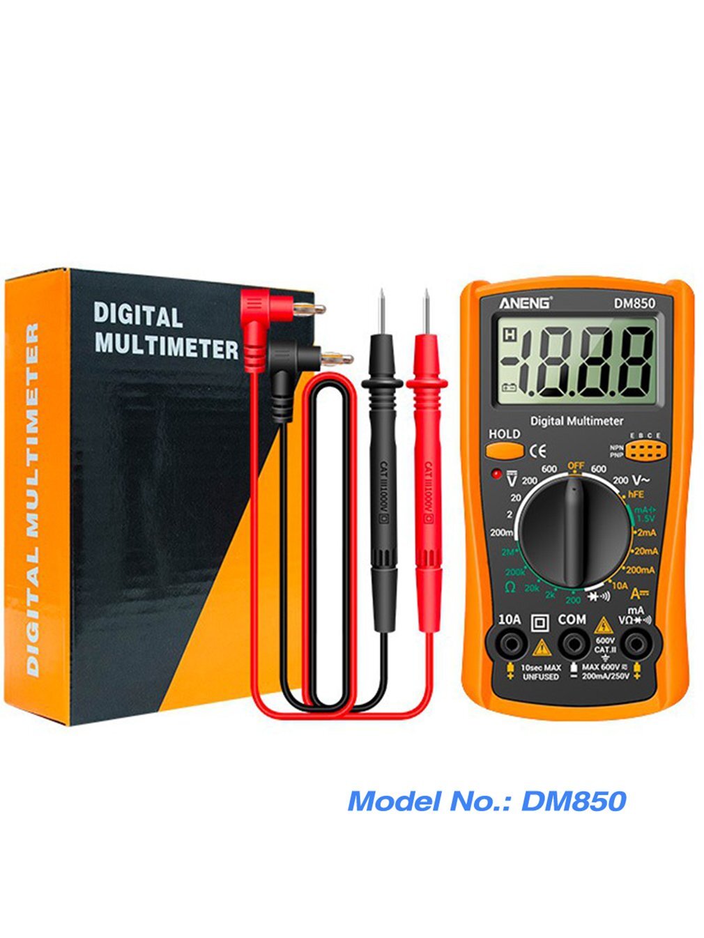 Digital Multimeter Voltmeter DM850 AC DC Ammeter Ohmmeter Volt Meter